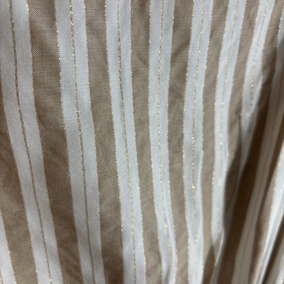 DESIGN LAB Sz 3X Tiered Striped Cream Maxi Dress Lined Elasticated NO BELT NEW - Picture 6 of 13